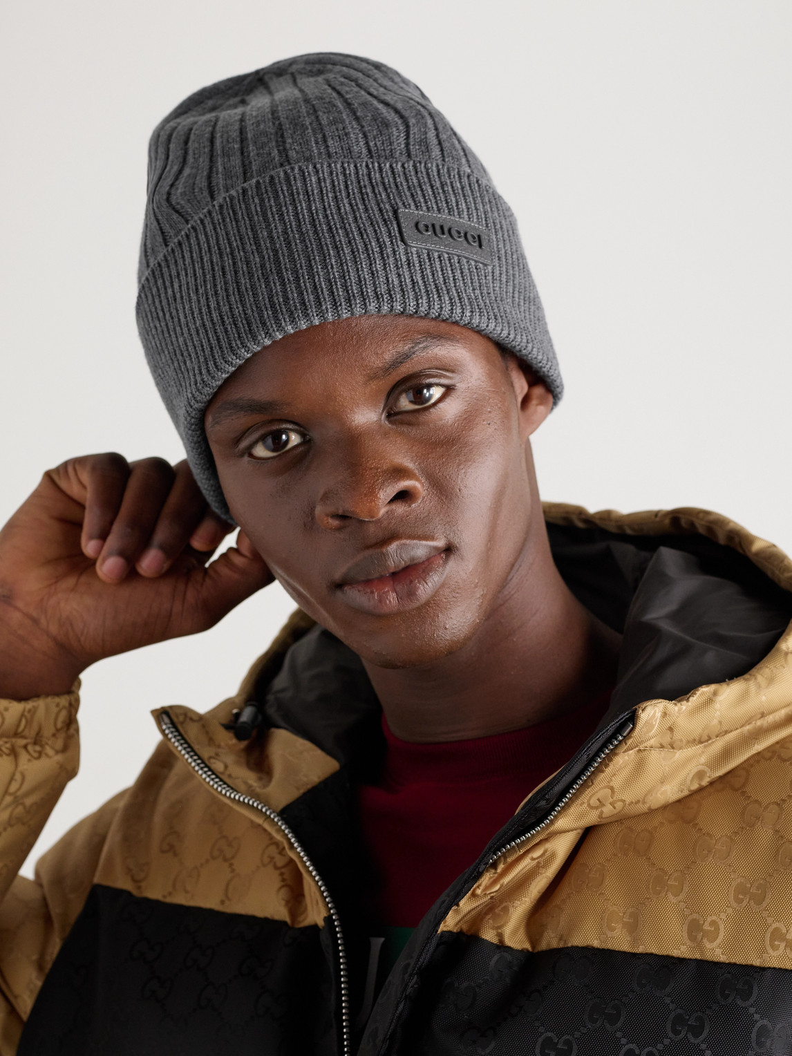 Logo-Appliquéd Ribbed Wool Beanie — 2
