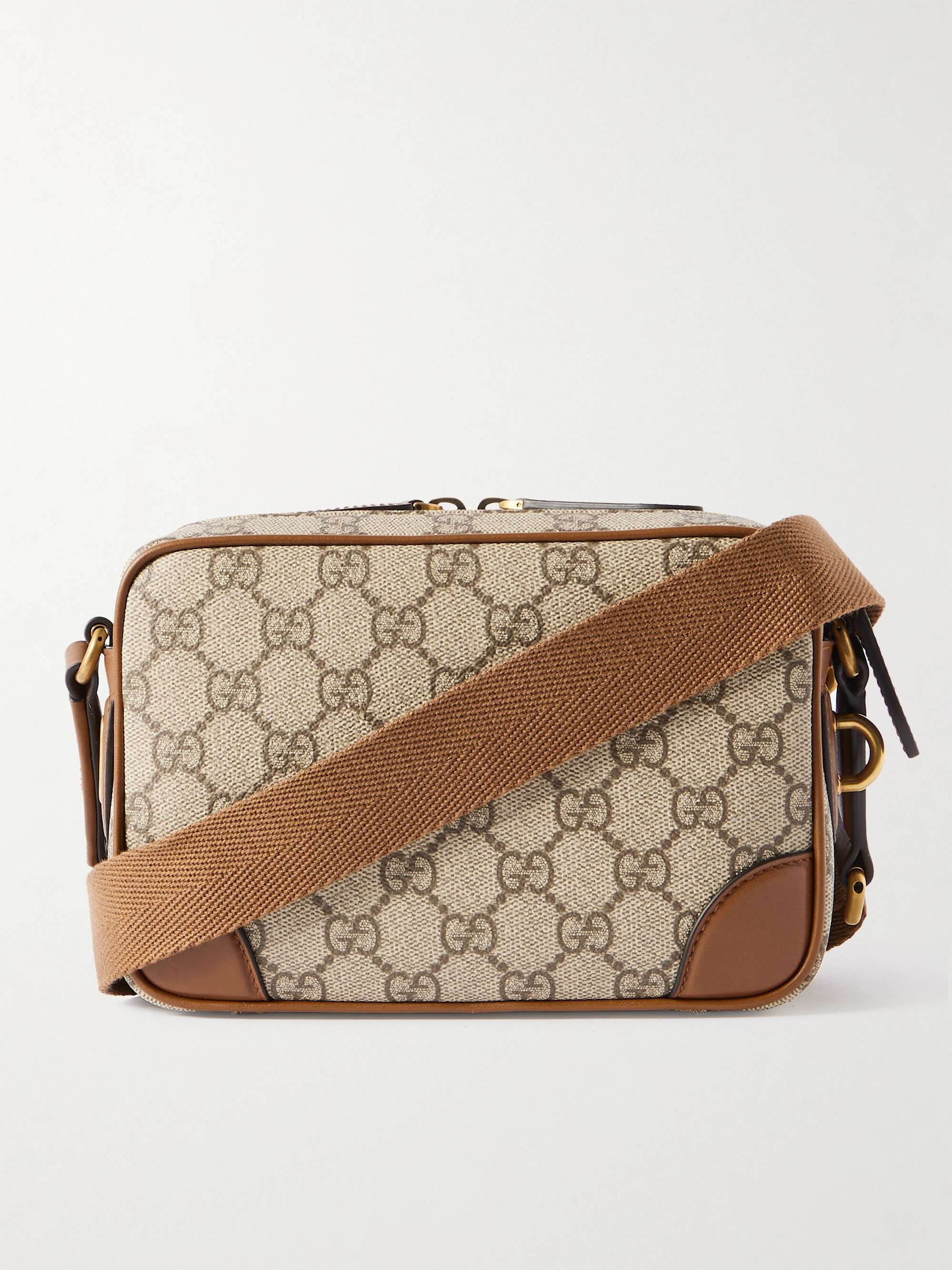 GUCCI Horsebit 1955 Leather-Trimmed Printed Coated-Canvas GUCCI Horsebit 1955 Leather-Trimmed Printed Coated-Canvas