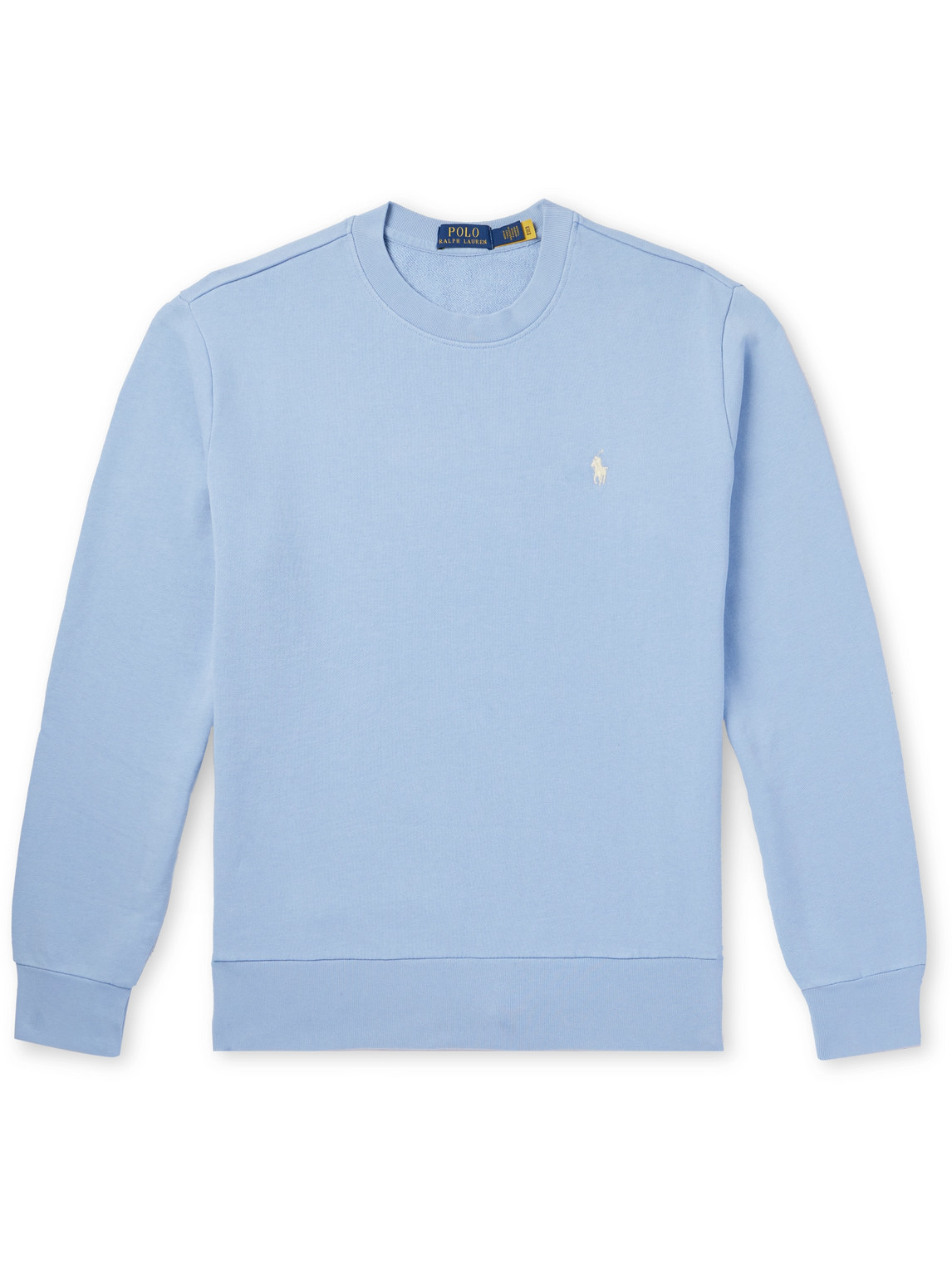 Polo Ralph Lauren Logo-embroidered Cotton-jersey Sweatshirt In Blue