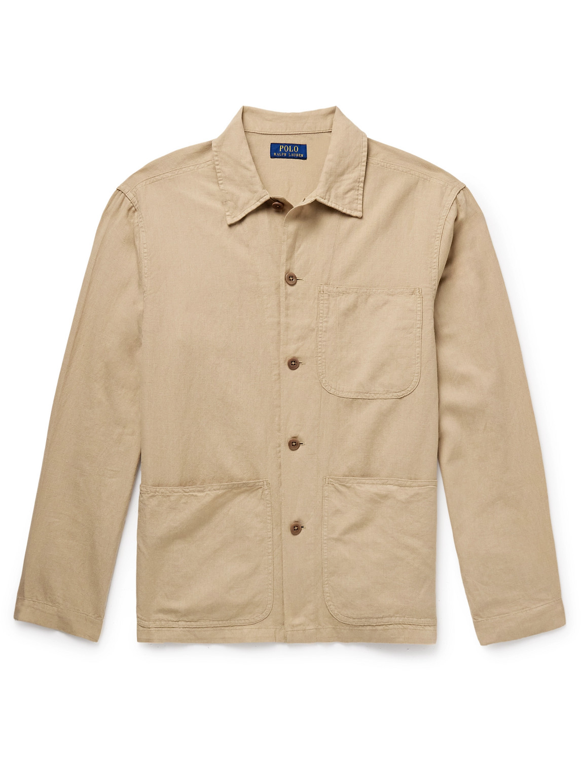Polo Ralph Lauren Cotton Linen Barton Shirt Jacket Coastal Beige In Neutrals