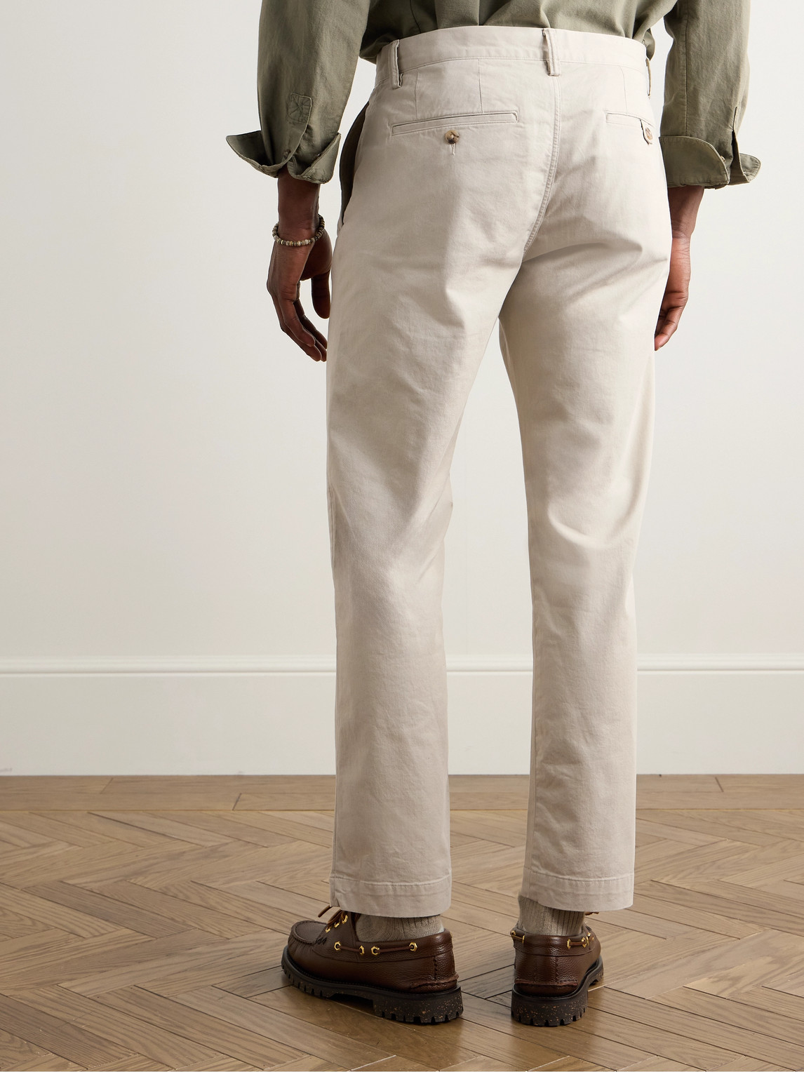 Shop Polo Ralph Lauren Bedford Slim-fit Stretch-cotton Twill Chinos In Neutrals