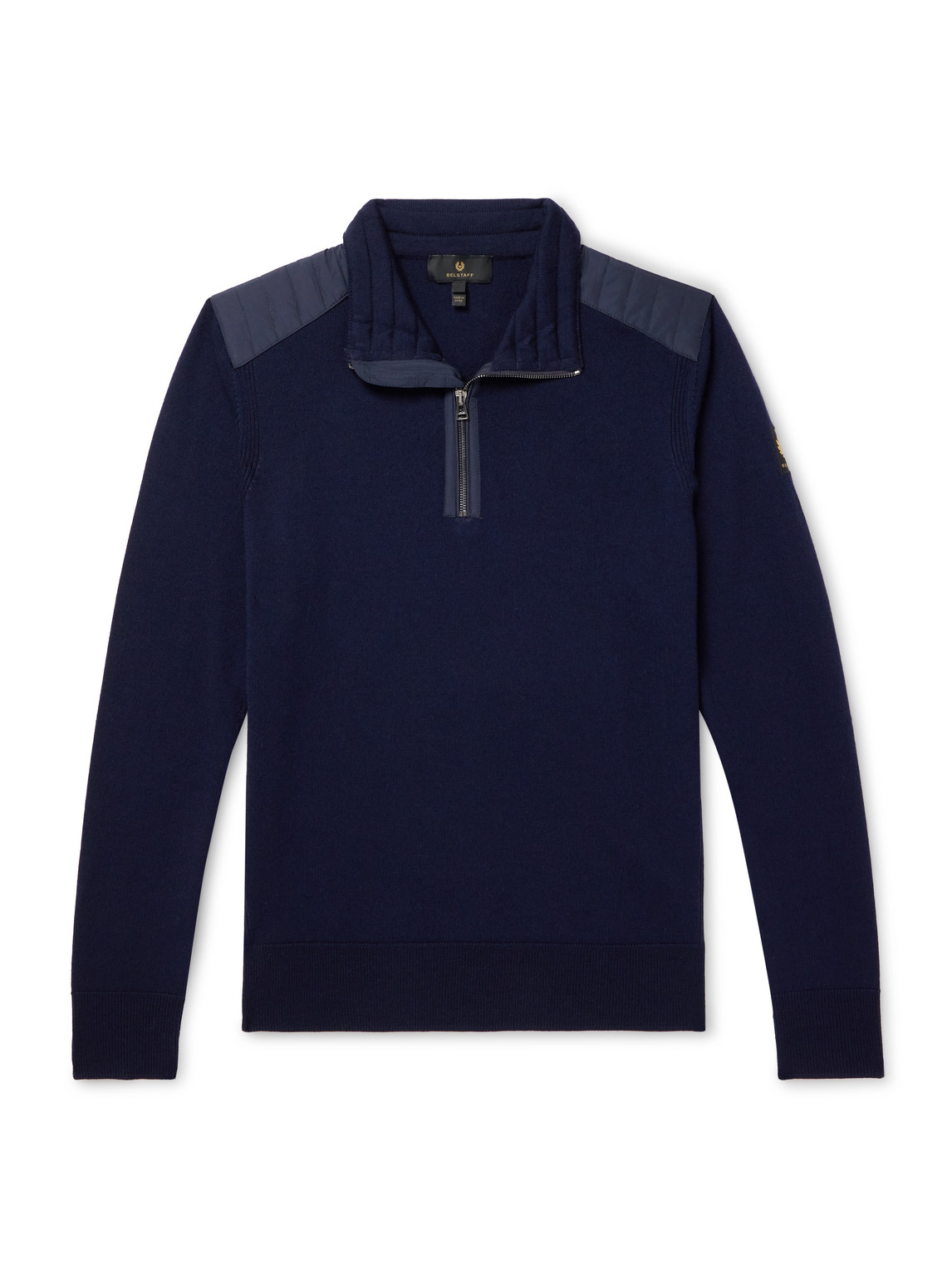 Kilmington Shell-Trimmed Merino Wool Half-Zip Sweater