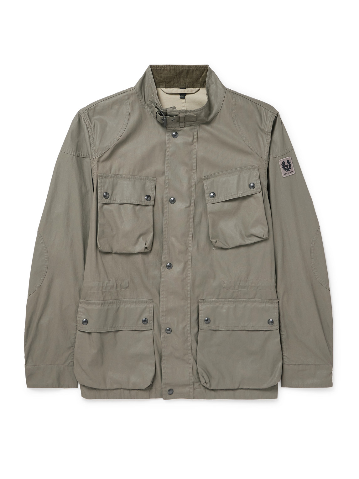 Belstaff Fieldmaster Waxed Cotton-blend Jacket In Gray