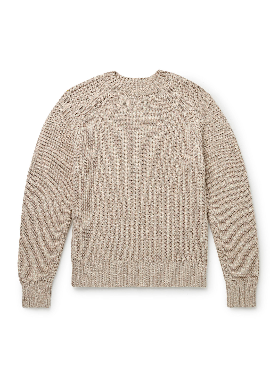 Officine Generale Ray Ribbed Organic Cotton Sweater In Neutrals