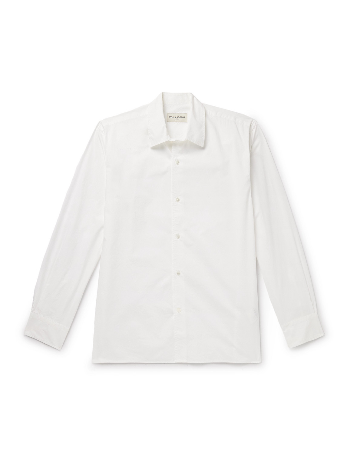 Officine Generale Guito Cotton-poplin Shirt In White