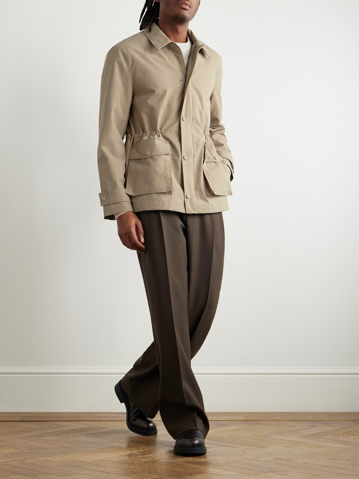 OFFICINE GENERALE GUILHEM COTTON-BLEND TWILL JACKET 