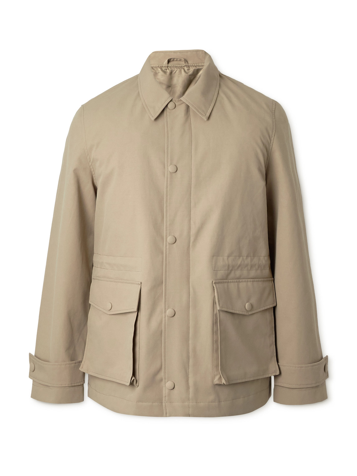 Officine Generale Guilhem Cotton-blend Twill Jacket In Neutrals