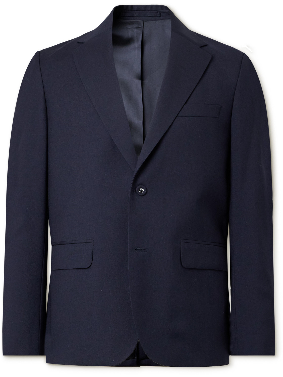 Officine Generale Kent Fresco Wool Suit Jacket In Blue