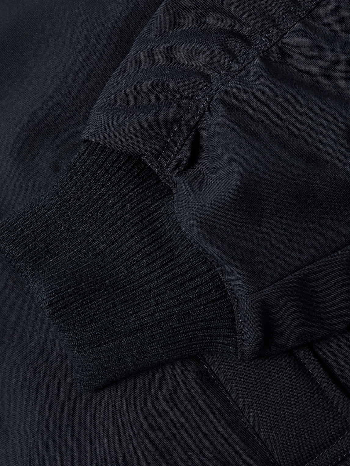 Shop Officine Generale Javier Padded Woven Bomber Jacket In Blue