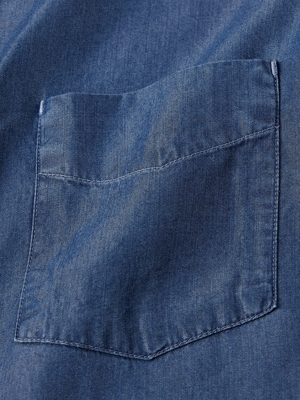 Officine Generale Bart Button-down Collar Washed Lyocell-chambray Shirt In Blue