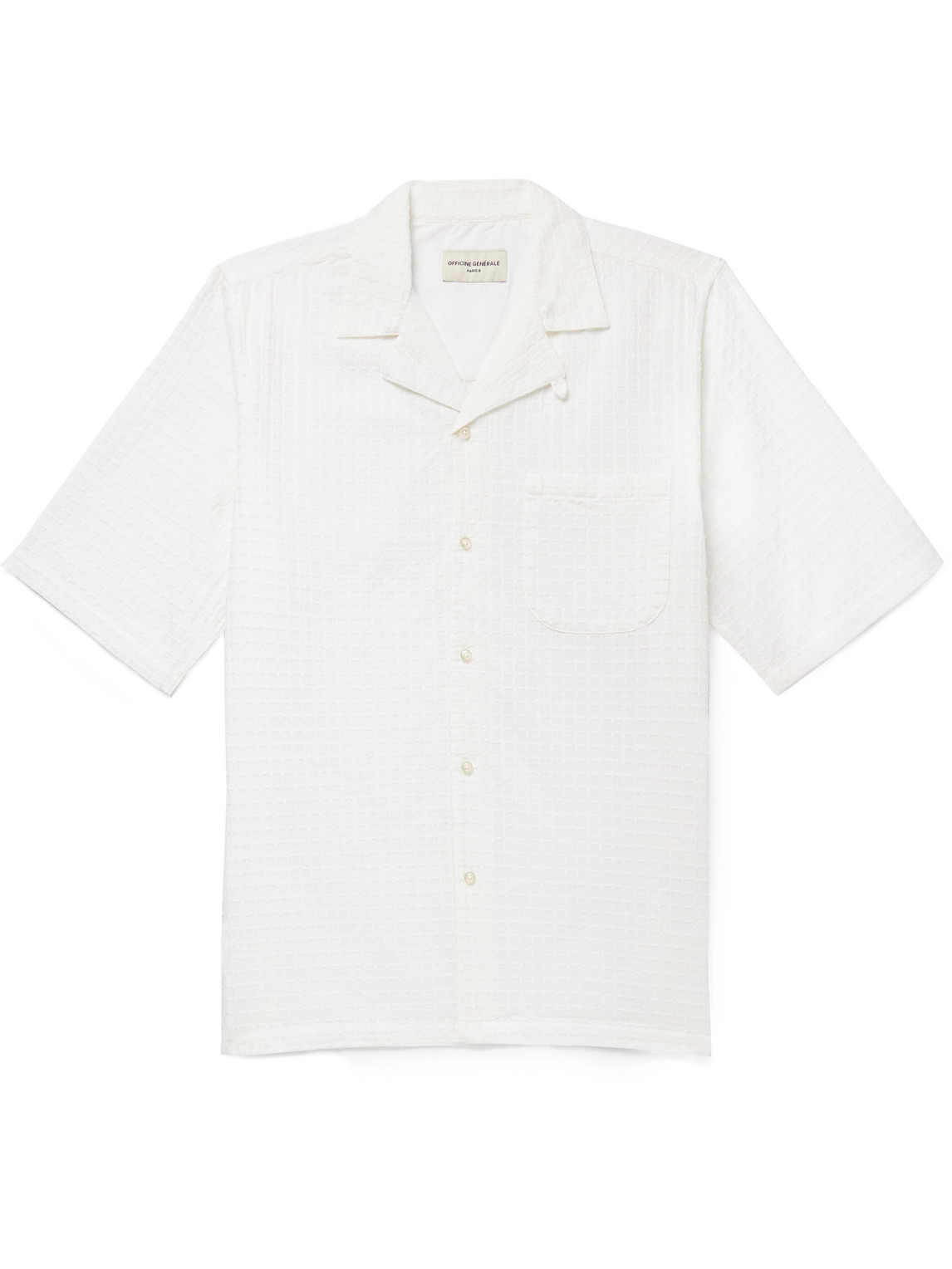 Officine Generale Short-sleeved Shirt In White