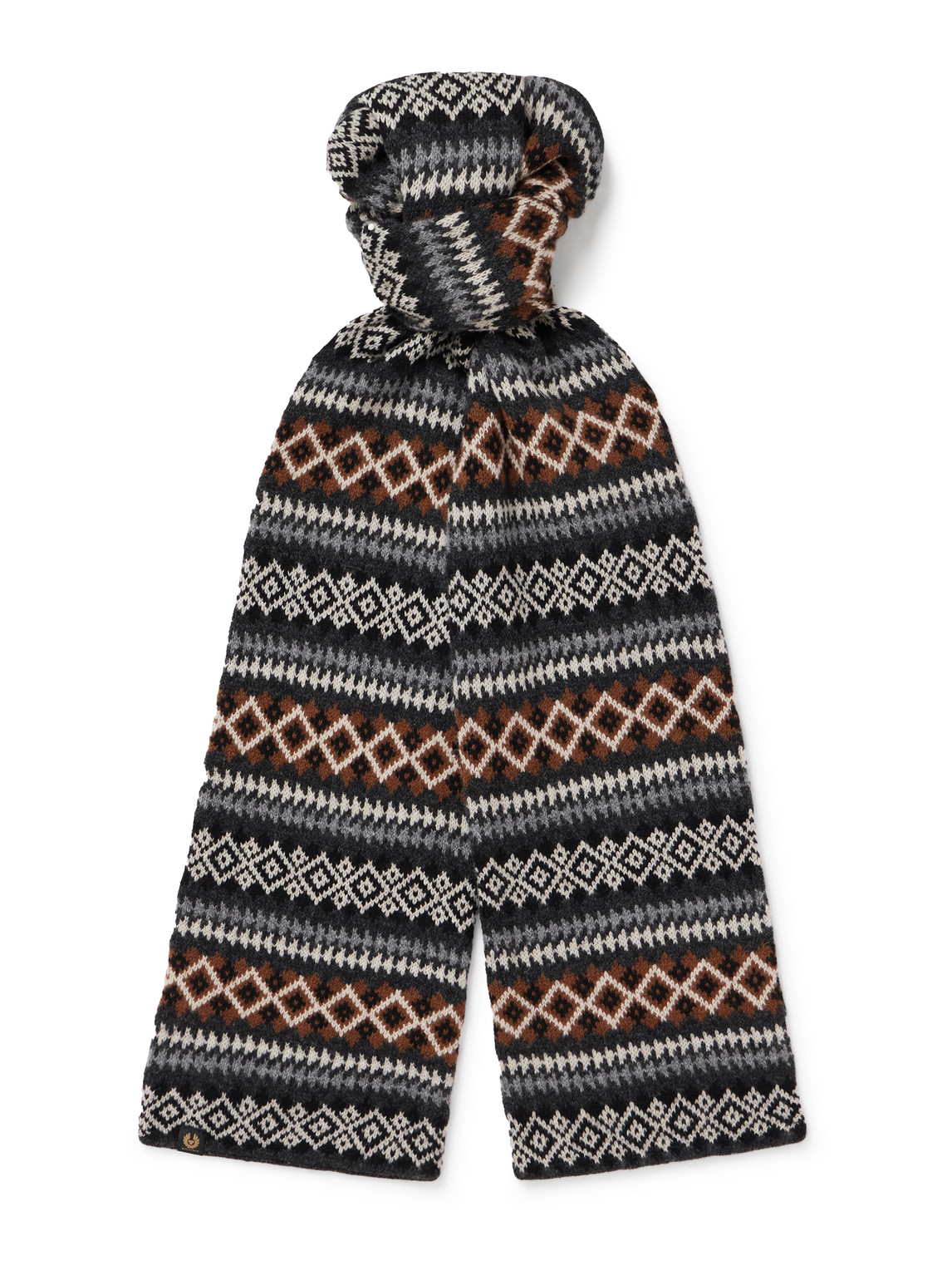 Thistle Fair Isle Wool Scarf