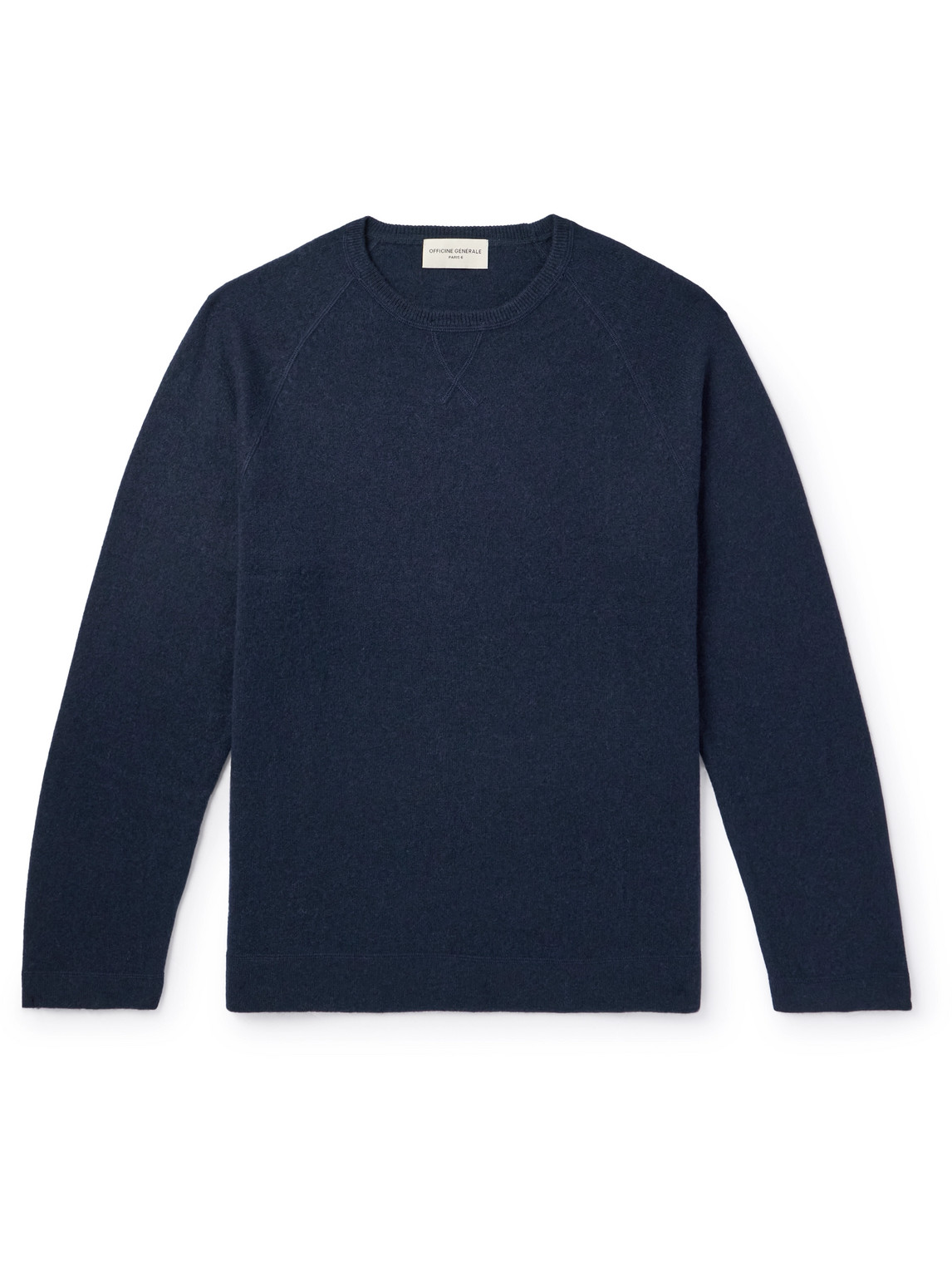 Officine Generale Nate Cashmere Sweater In Blue