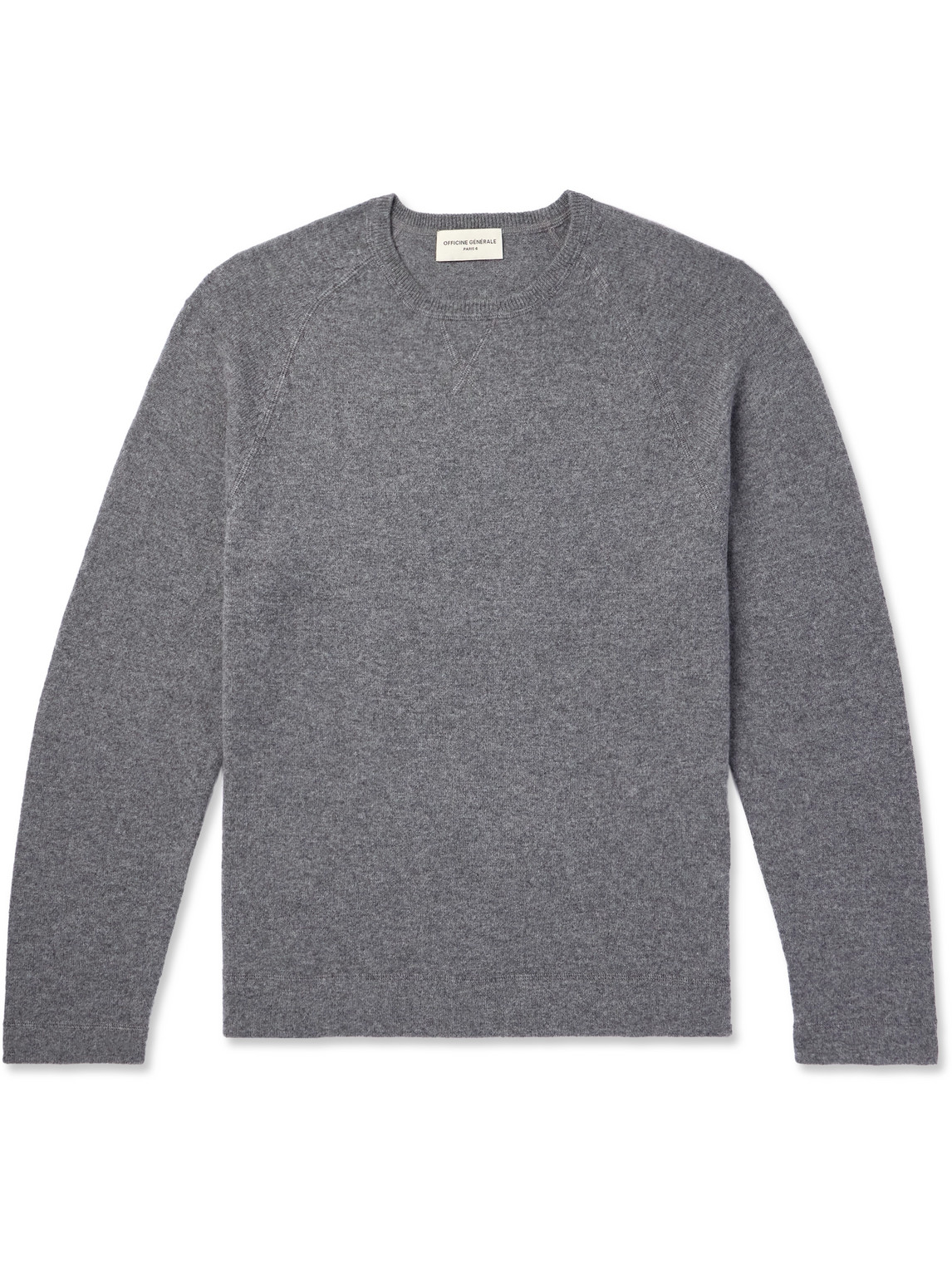 Officine Generale Nate Cashmere Sweater In Gray