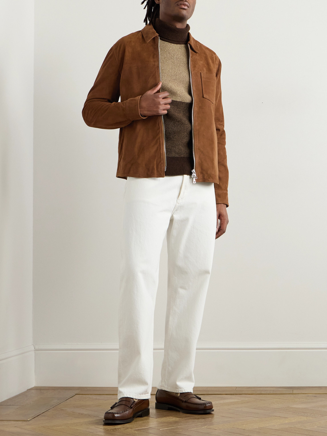 OFFICINE GENERALE SID SUEDE OVERSHIRT