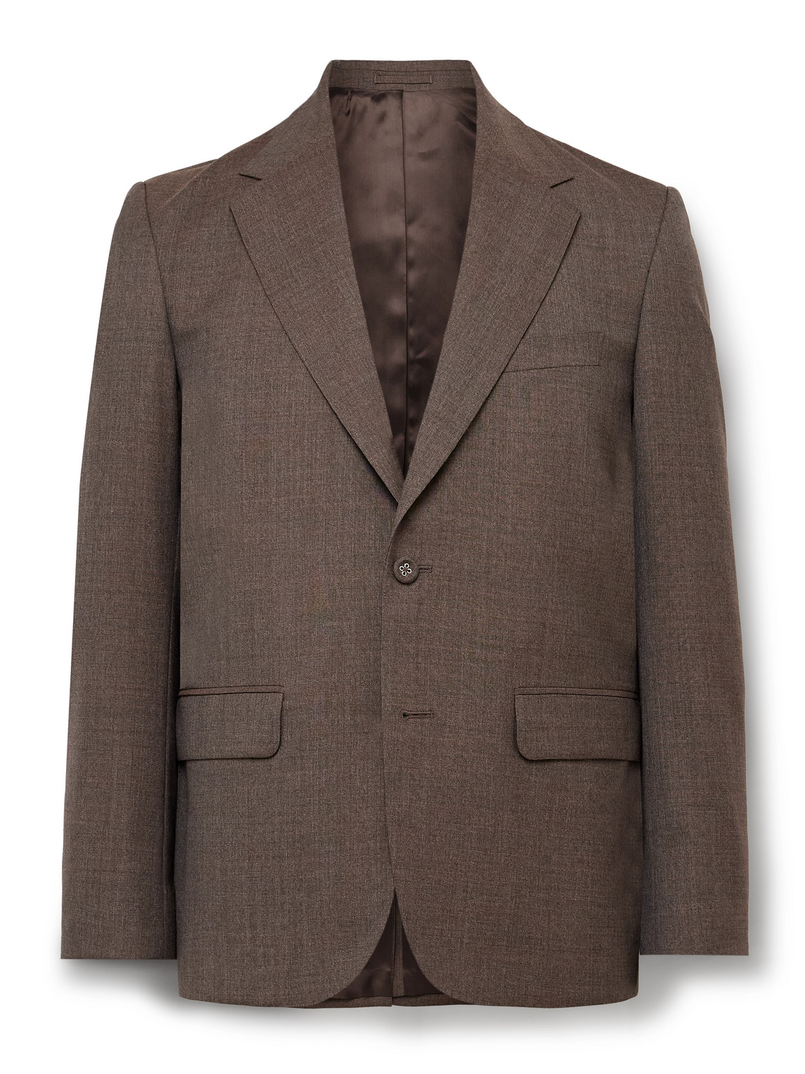 Officine Generale Kent Virgin Wool Suit Jacket In Brown