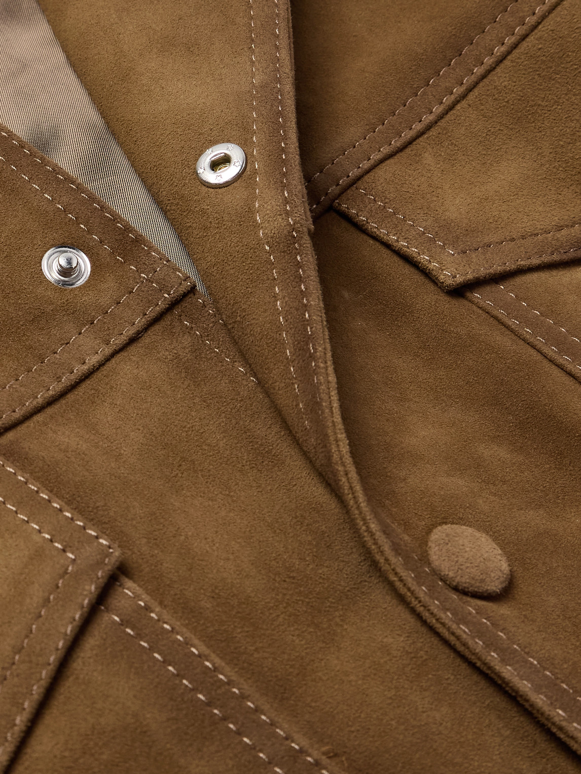 OFFICINE GENERALE LEONIDE BURNISHED-SUEDE JACKET