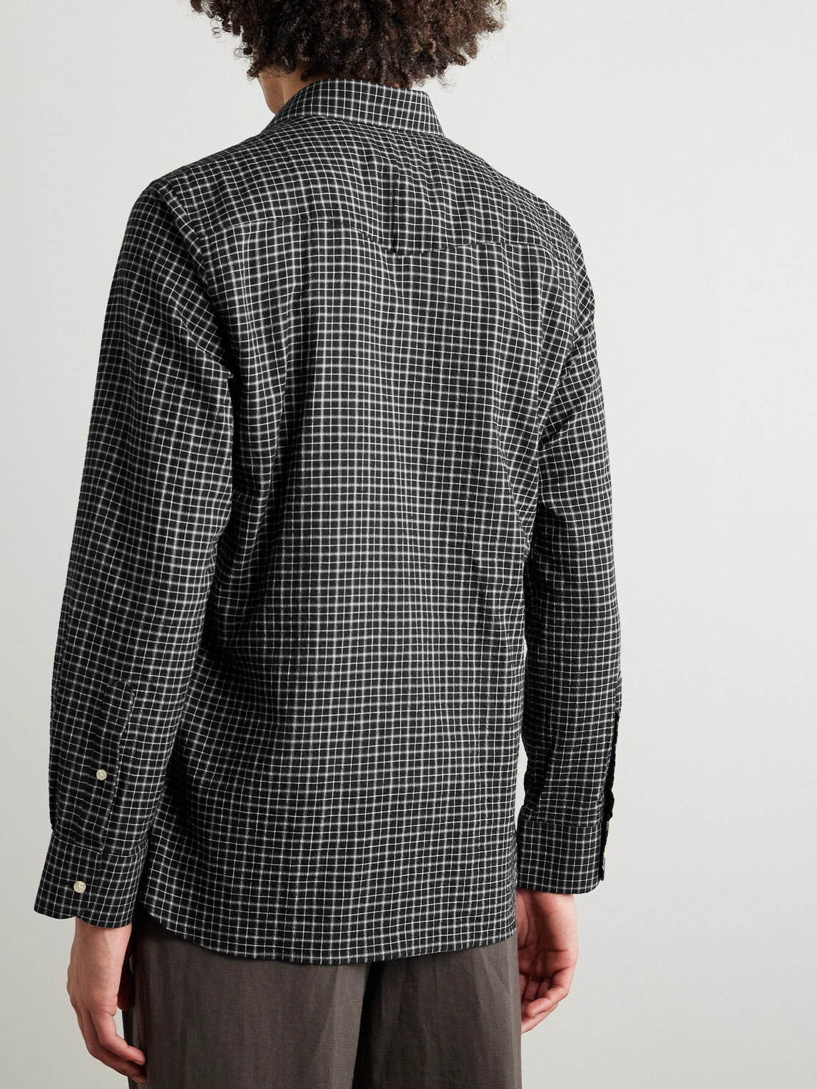 OFFICINE GENERALE GIACOMO CHECKED COTTON SHIRT