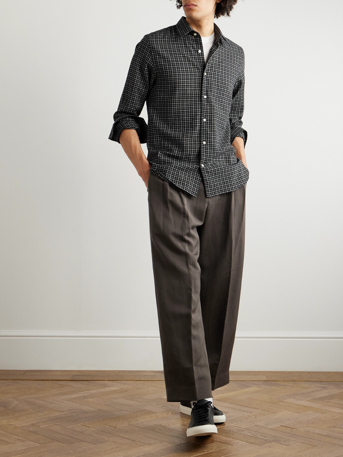 OFFICINE GENERALE GIACOMO CHECKED COTTON SHIRT