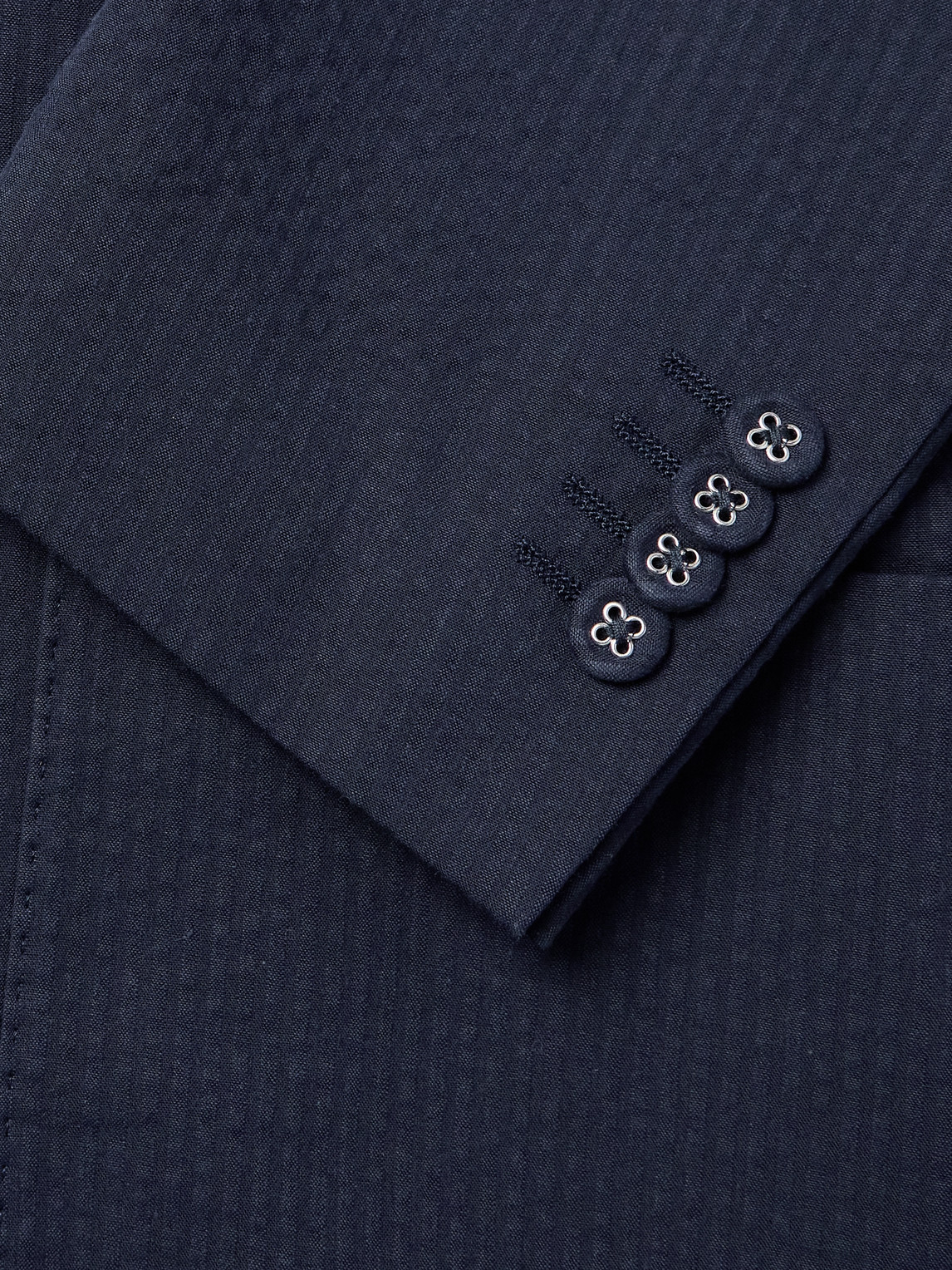 OFFICINE GENERALE LEON DOUBLE-BREASTED STRIPED COTTON-SEERSUCKER JACKET