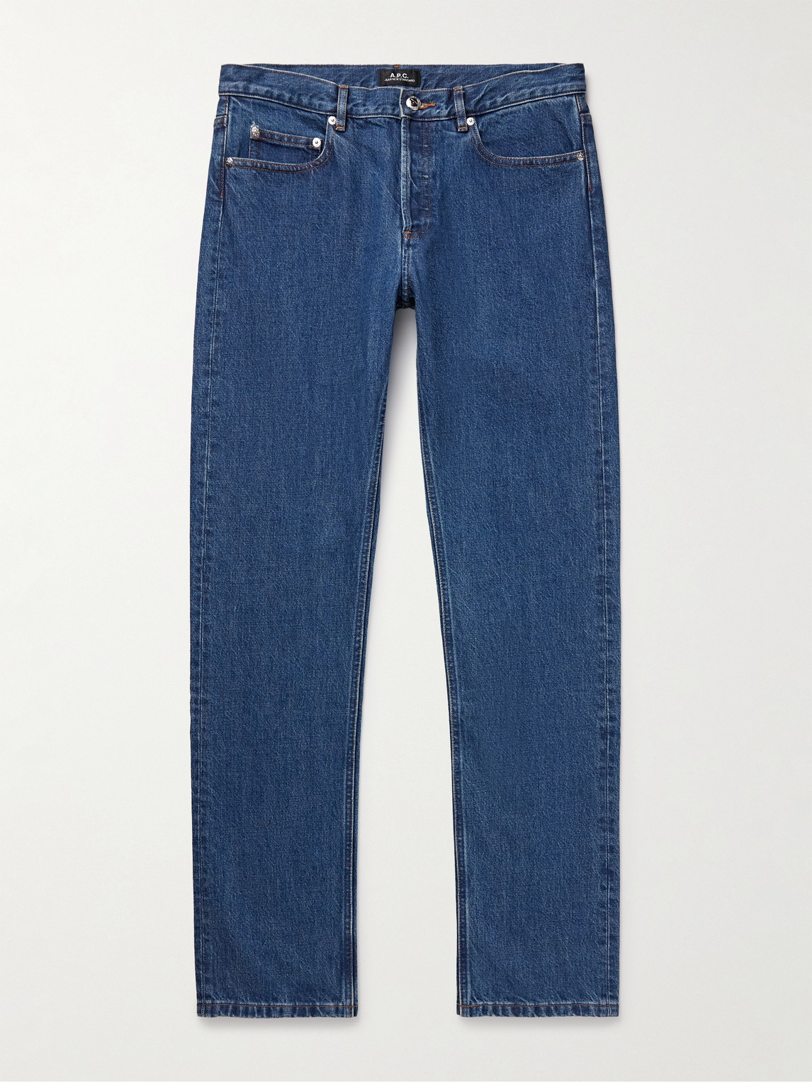 Apc New Standard Straight-leg Organic Jeans In Blue