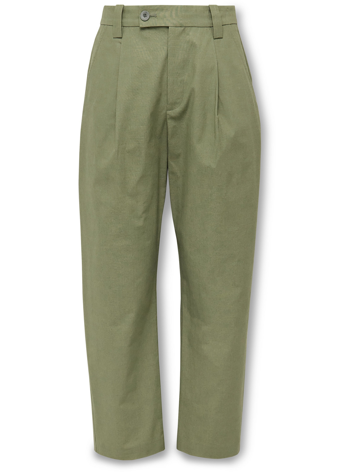 A.P.C. Renato Tapered Pleated Cotton Trousers - Men