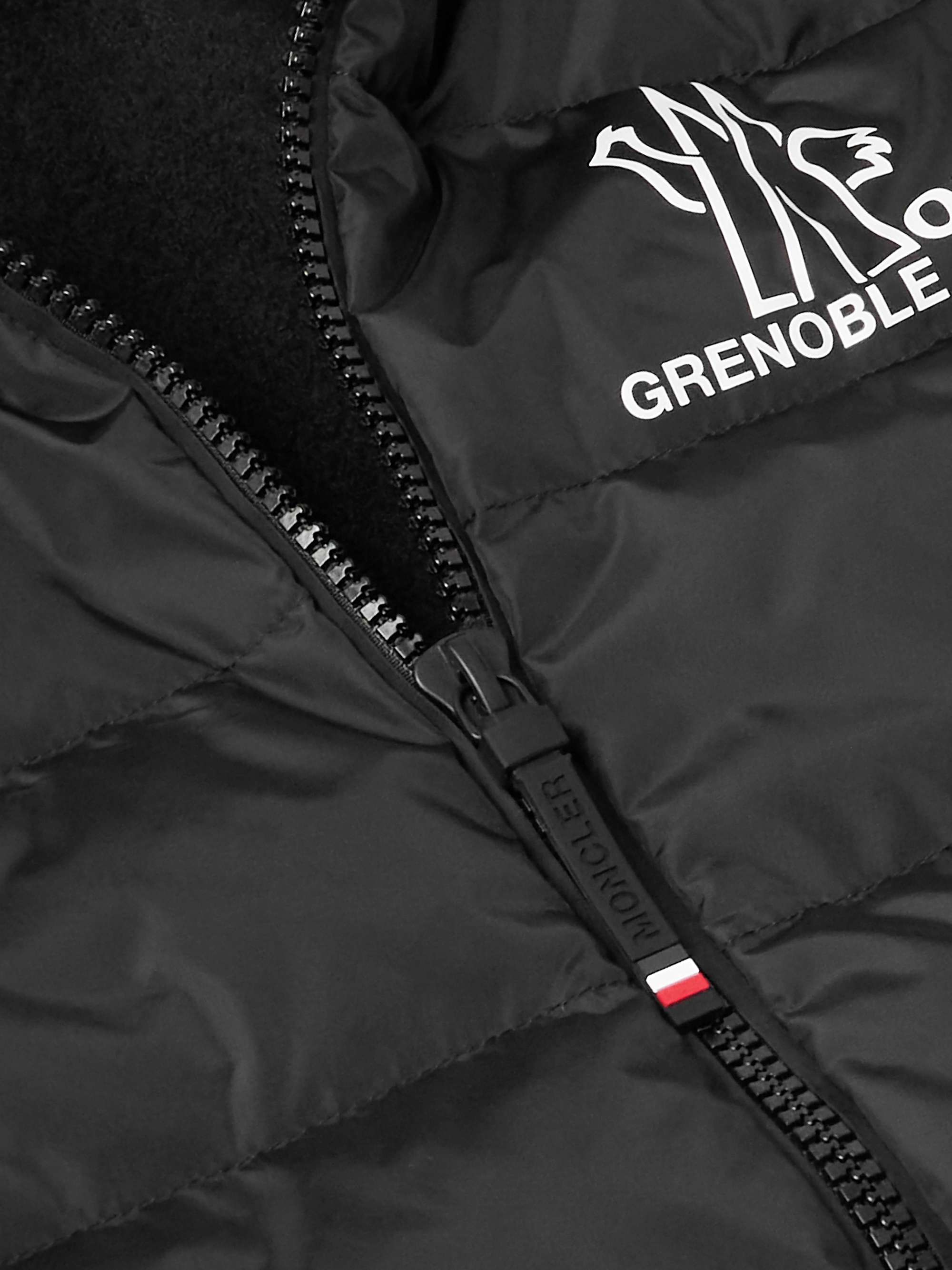 MONCLER GRENOBLE Logo-Print Quilted Shell and Stretch-Jersey