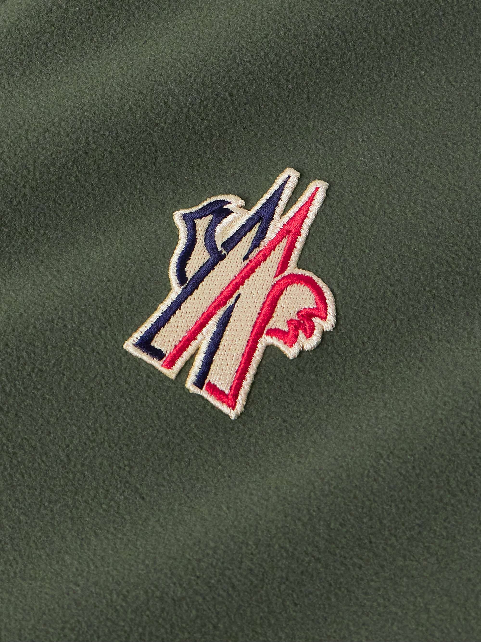 MONCLER GRENOBLE Logo-Appliquéd Shell-Trimmed Fleece Zip-Up