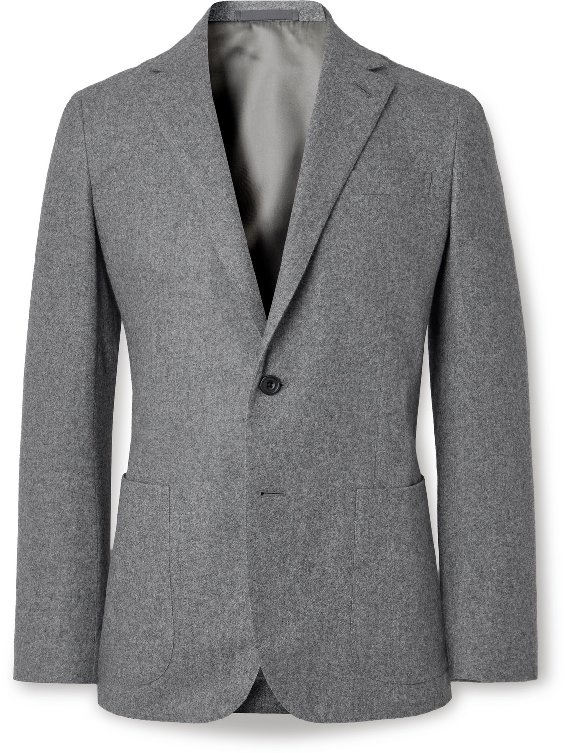 Kingsman Slim-fit Cashmere-felt Blazer In Grey