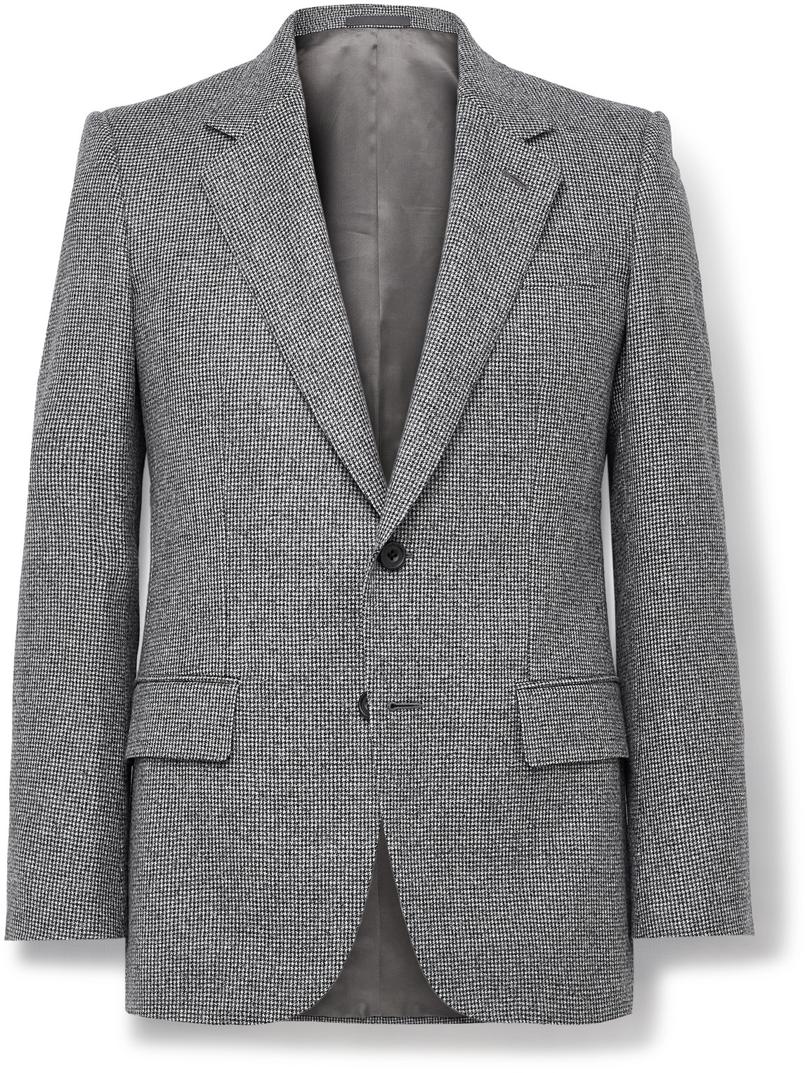 Kingsman Clifford Slim-fit Puppytooth Wool Suit Jacket In Grey