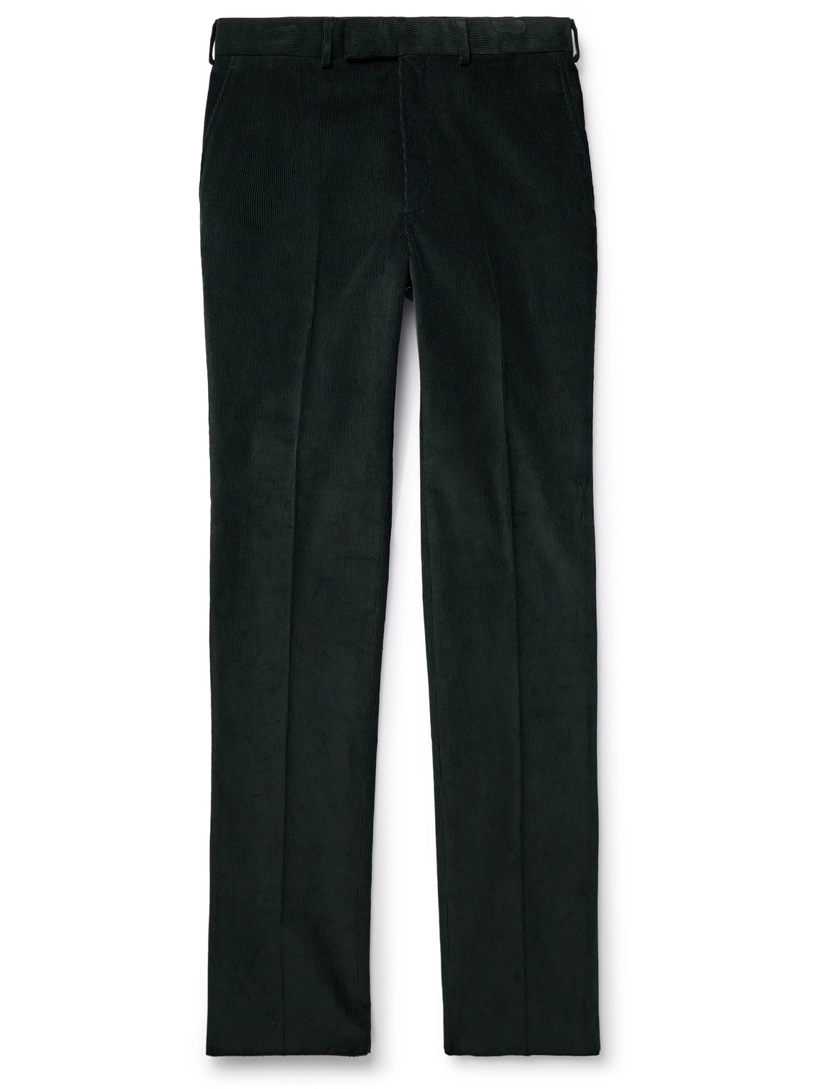 Kingsman Slim-fit Straight-leg Cotton-corduroy Suit Trousers In Green