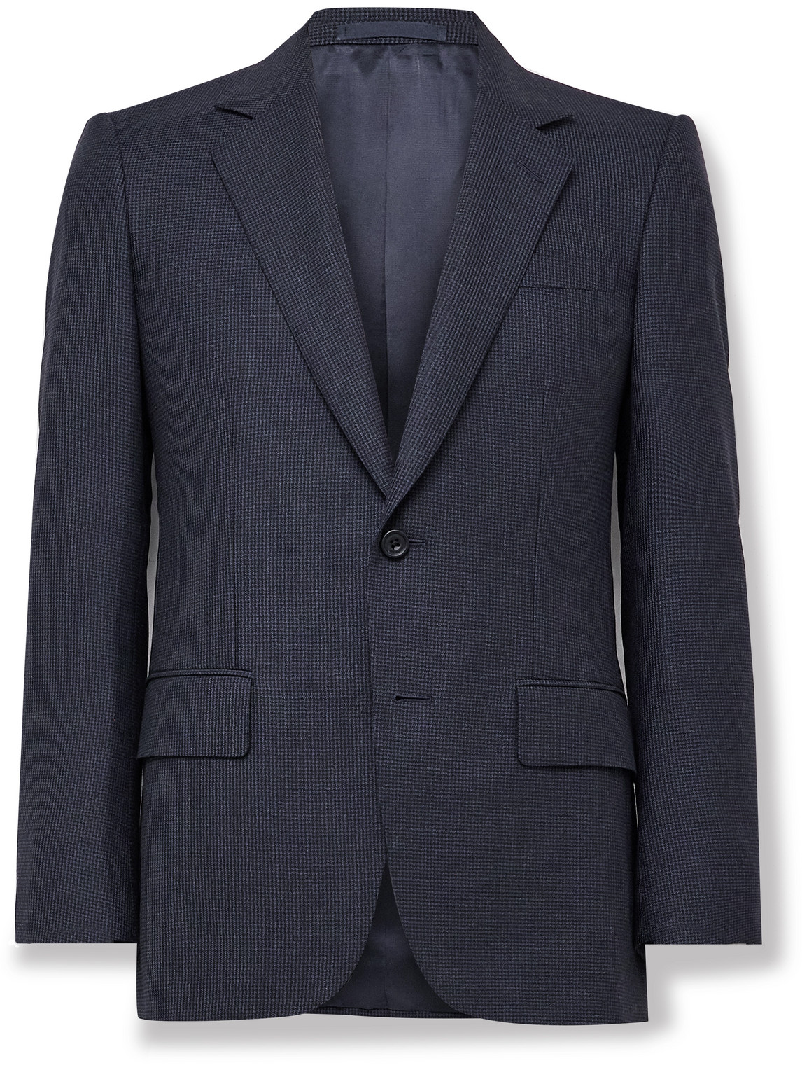 Kingsman Dormeuil Slim-fit Puppytooth Wool Suit Jacket In Blue