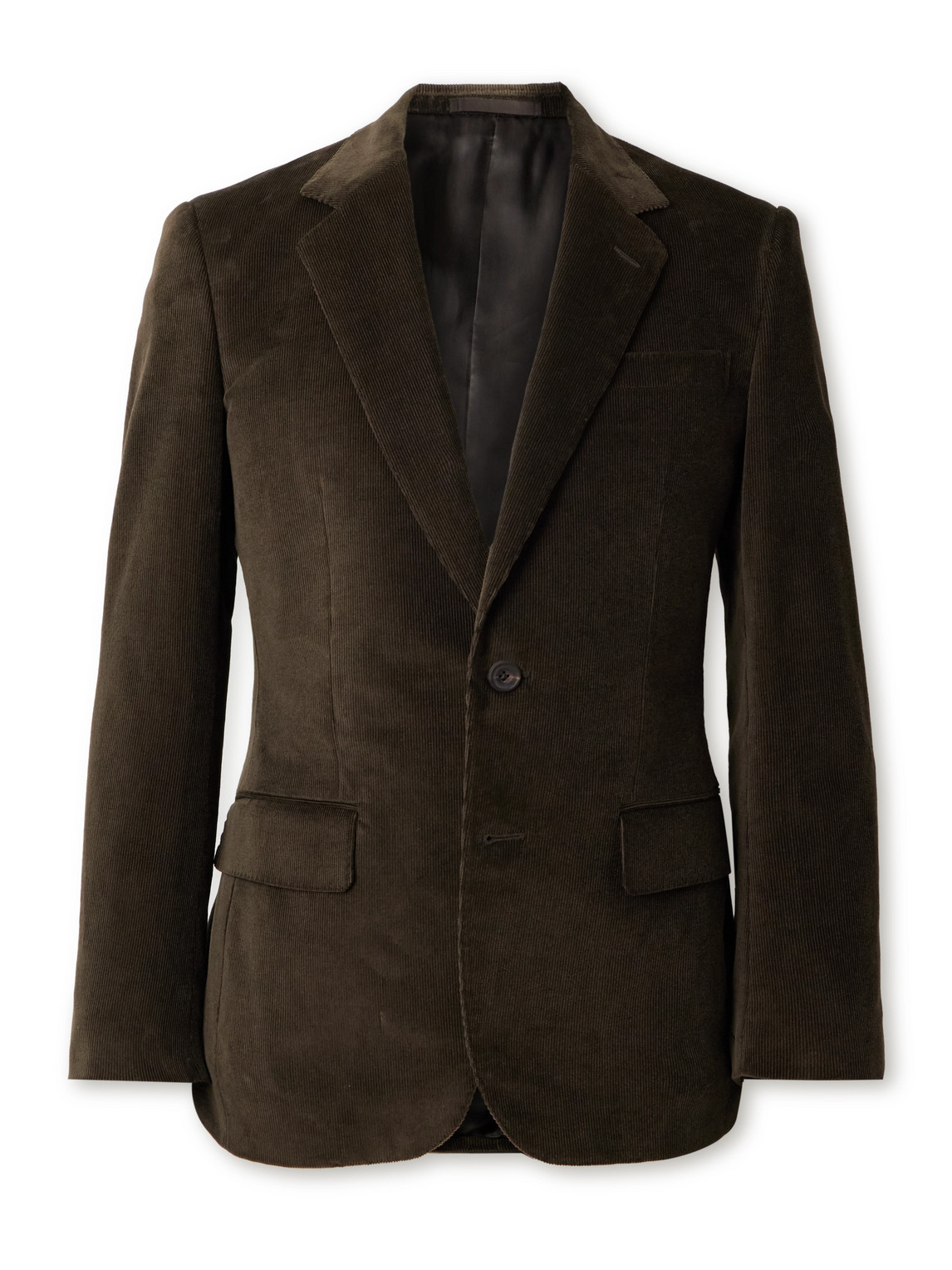 Kingsman Slim-fit Cotton-blend Corduroy Blazer In Brown