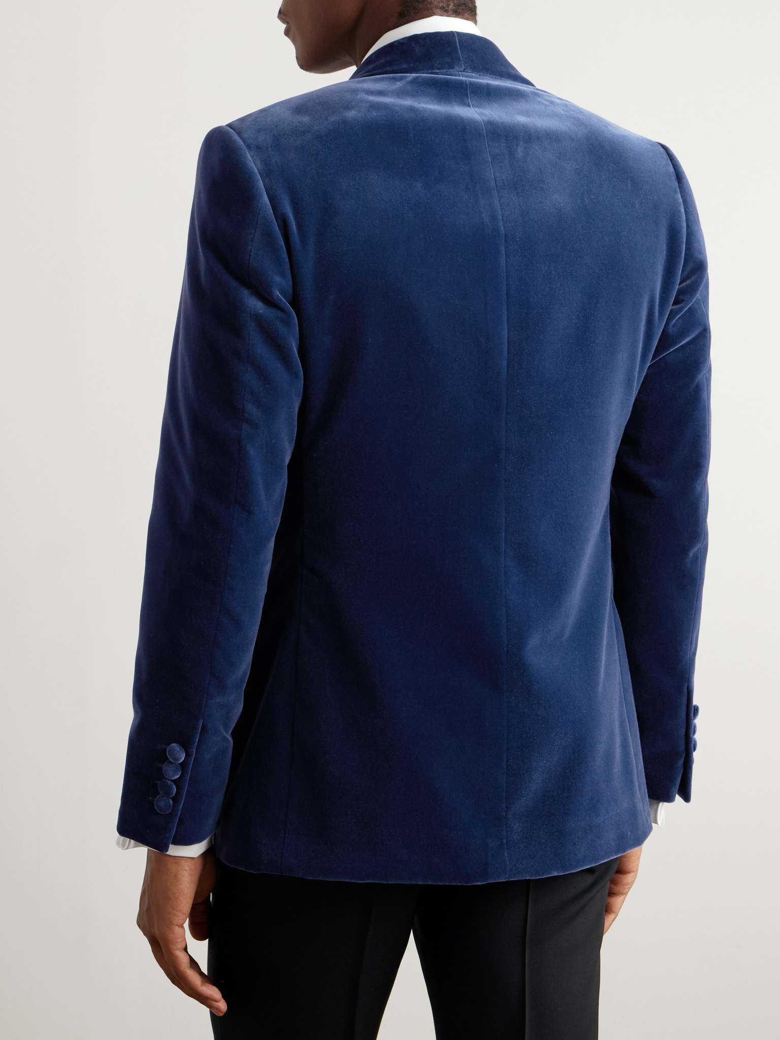 Men'S Gray ~ Grey Velvet Shawl Collar Jacket main image 1