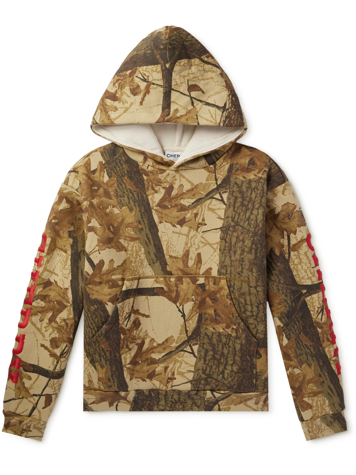 Logo-Embroidered Camouflage-Print Cotton-Jersey Hoodie