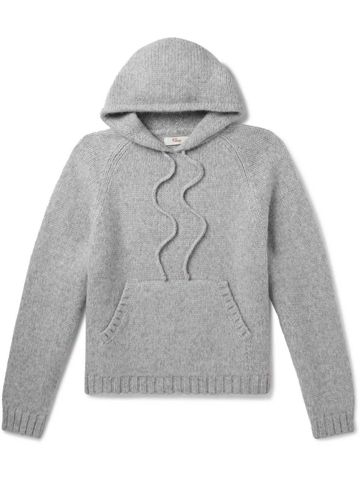 Logo-Embroidered Alpaca-Blend Hoodie