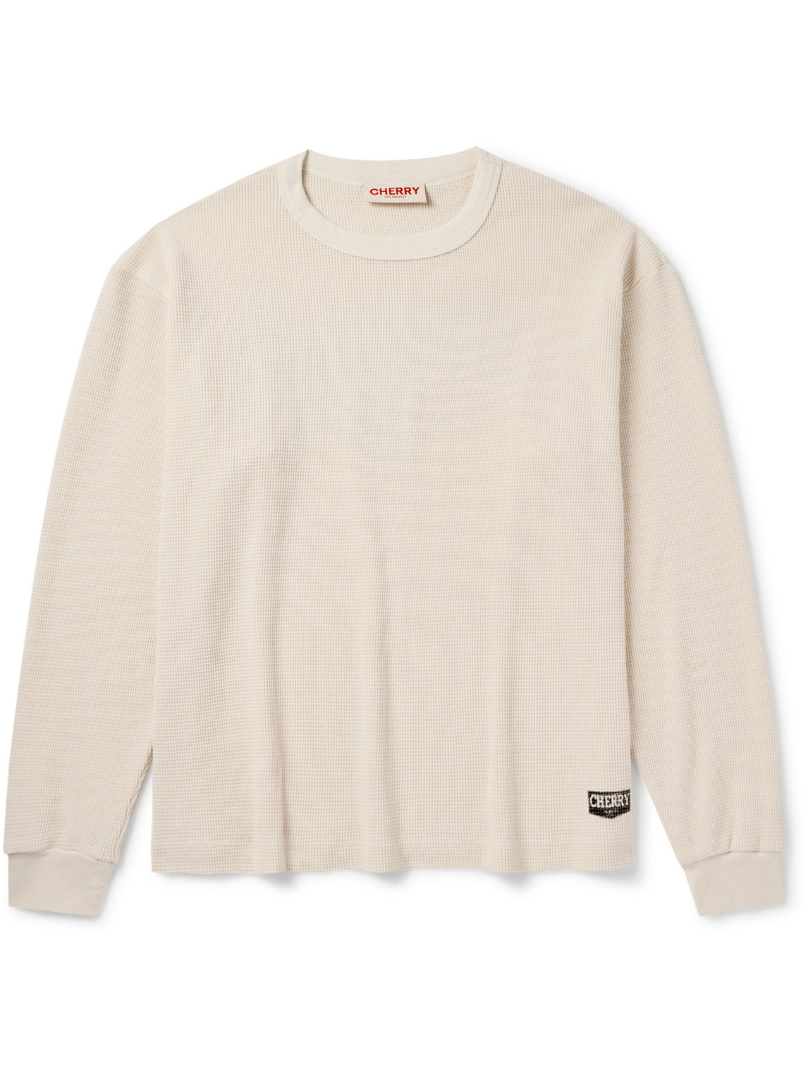 Logo-Print Waffle-Knit Cotton T-Shirt
