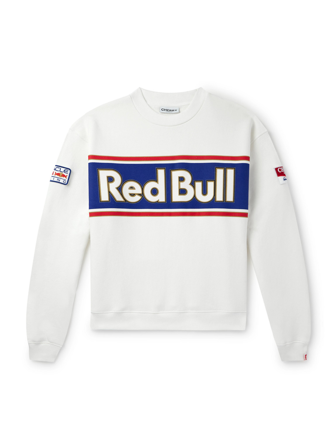 Oracle Red Bull Racing Logo-Appliquéd Printed Cotton-Jersey Sweatshirt