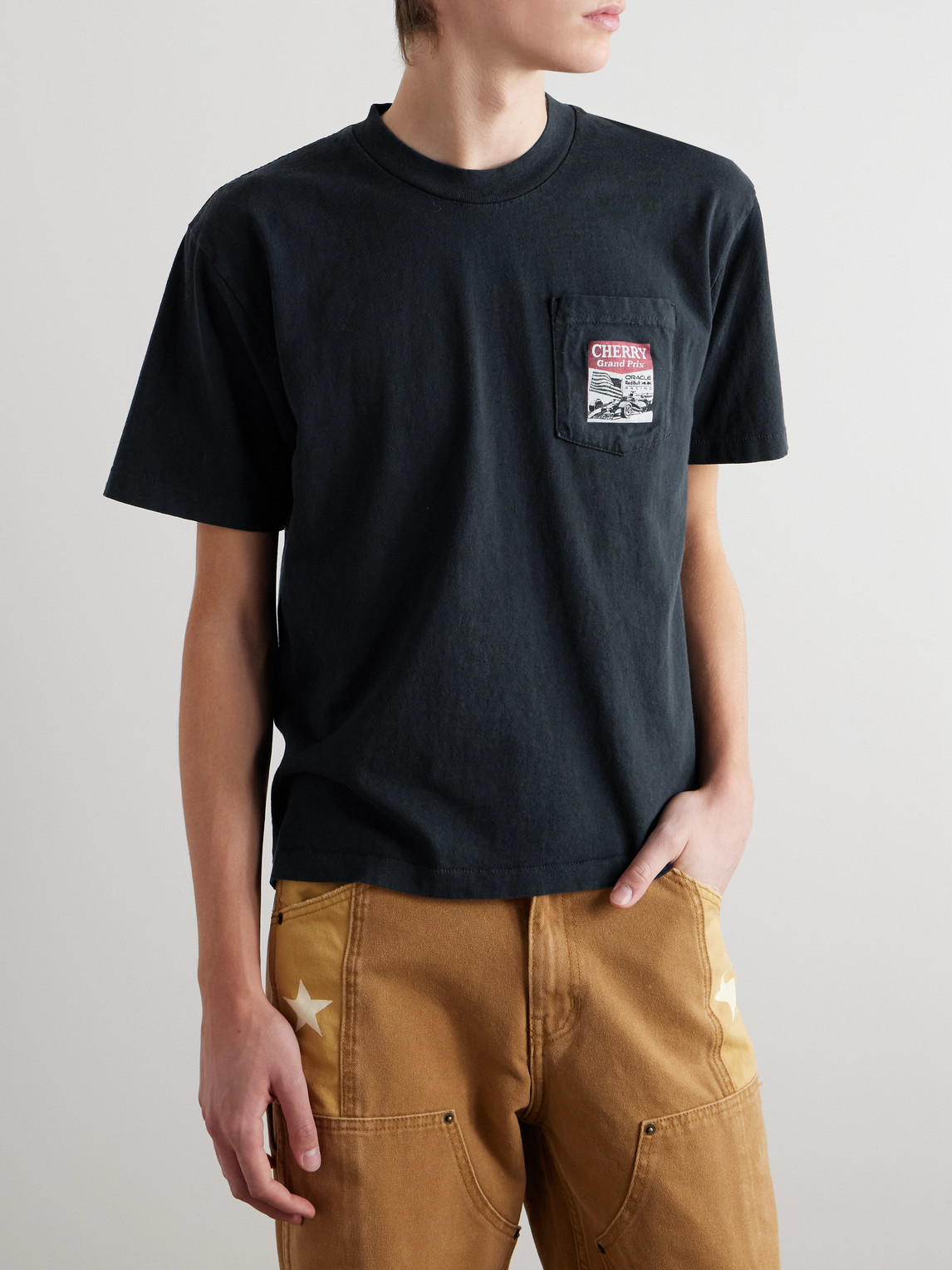 CHERRY LOS ANGELES ORACLE RED BULL RACING LOGO-PRINT COTTON-JERSEY T-SHIRT