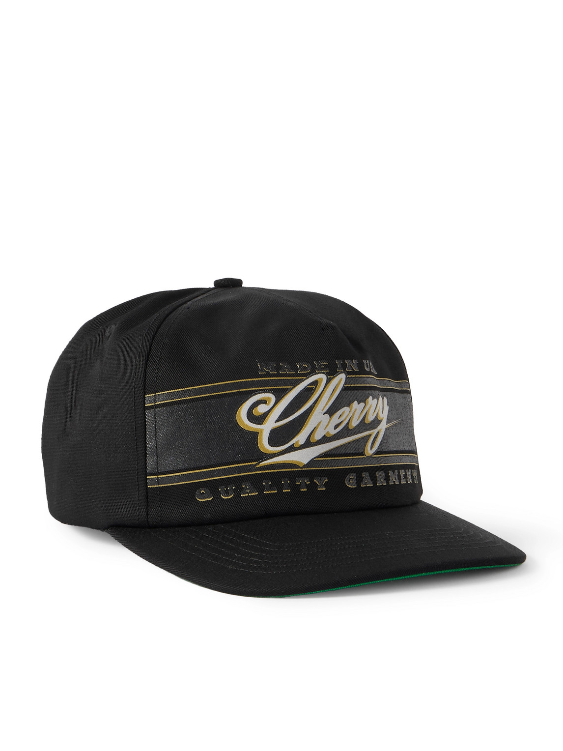 Cherry Los Angeles Oracle Bull Racing Logo-print Appliquéd Twill Baseball Cap In Black