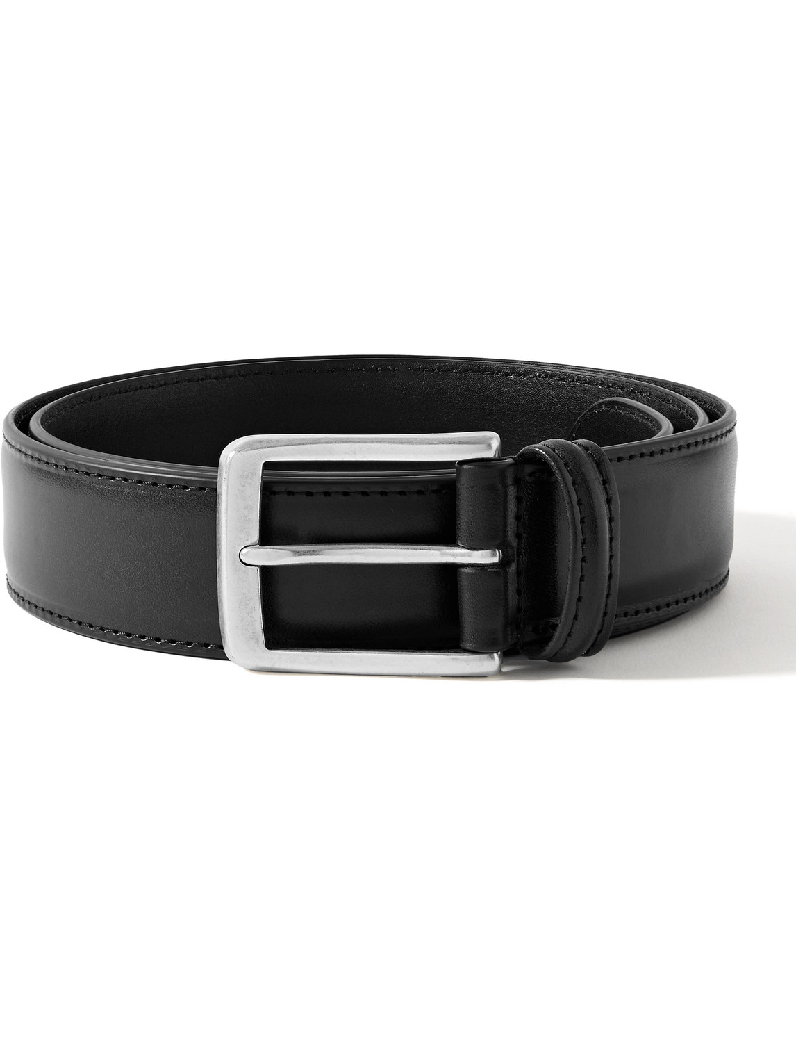 Kingsman 3.5cm Leather Belt In Black