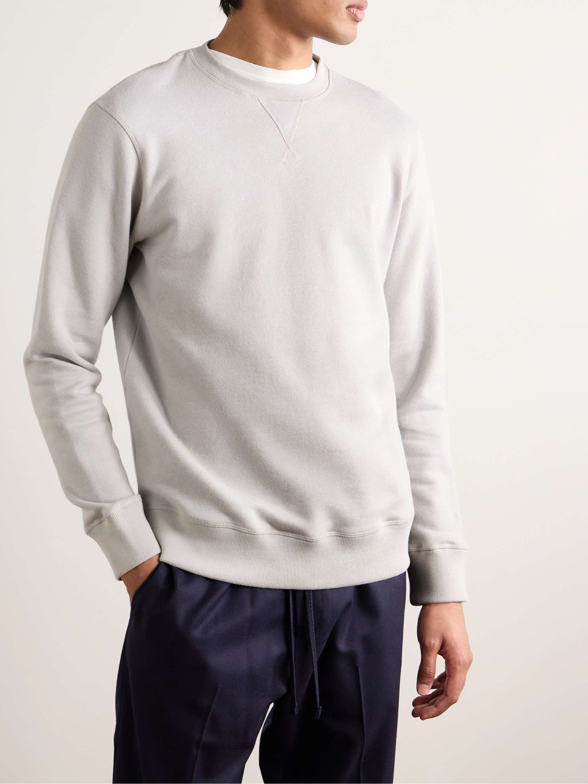 KINGSMAN Cotton and Cashmere-Blend Jersey Sweatshirt