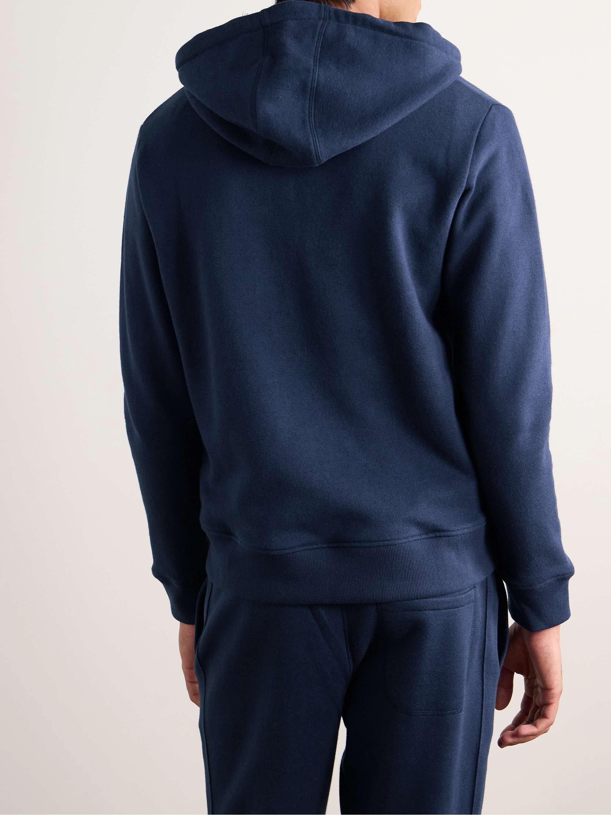 KINGSMAN Cotton and Cashmere-Blend Zip-Up Hoodie