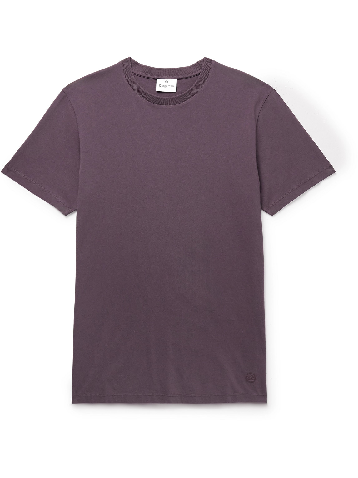 Kingsman Logo-embroidered Pima Cotton-jersey T-shirt In Purple