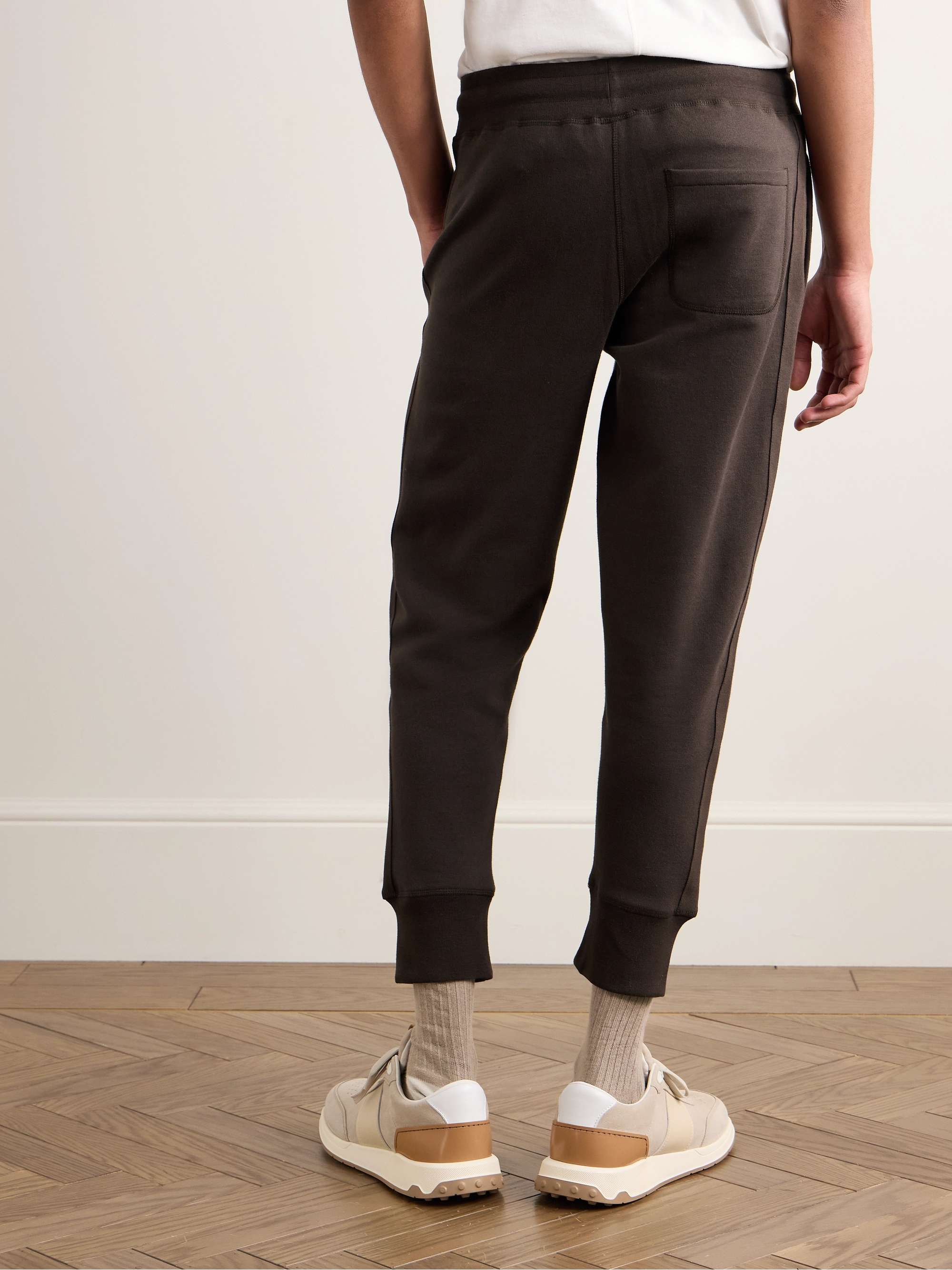 KINGSMAN Tapered Cotton and Cashmere-Blend Jersey Sweatpants