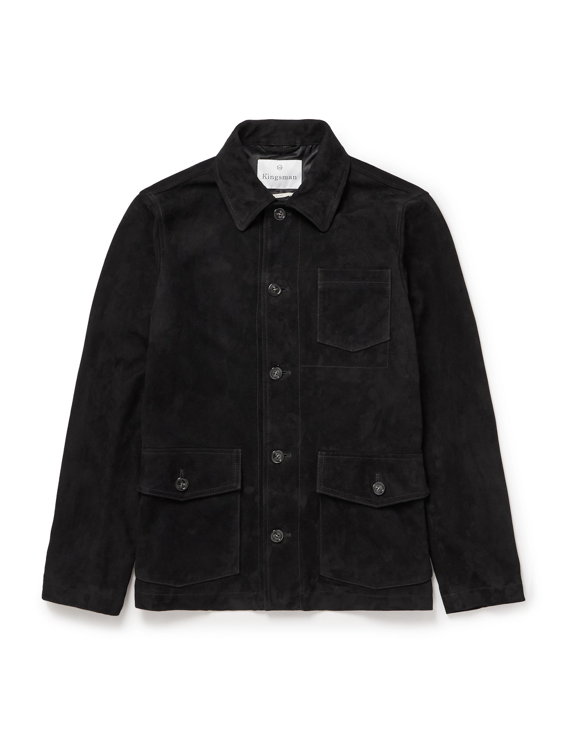 Kingsman Suede Chore Jacket In Black