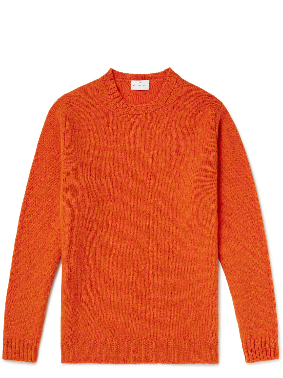 Kingsman Shetland Wool Jumper In Orange