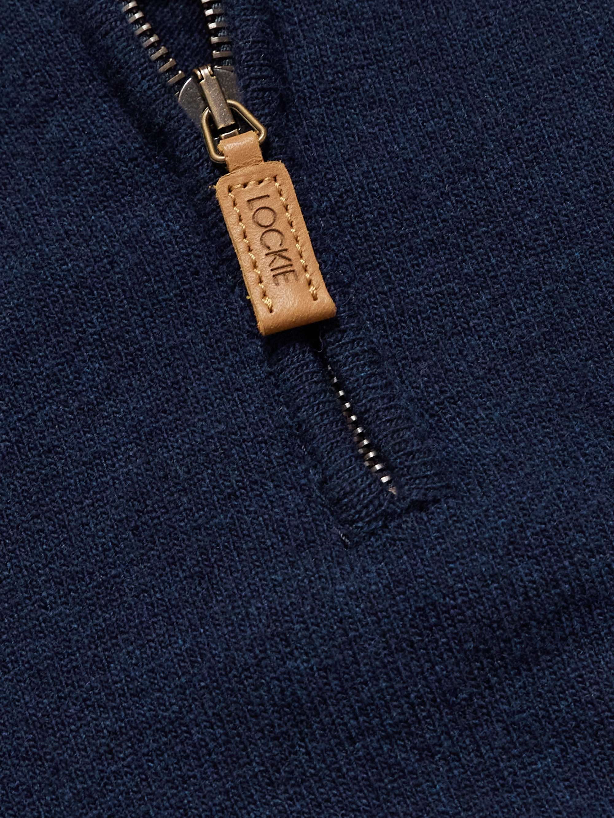 KINGSMAN Wade Merino Wool and Cashmere-Blend Half-Zip Sweater
