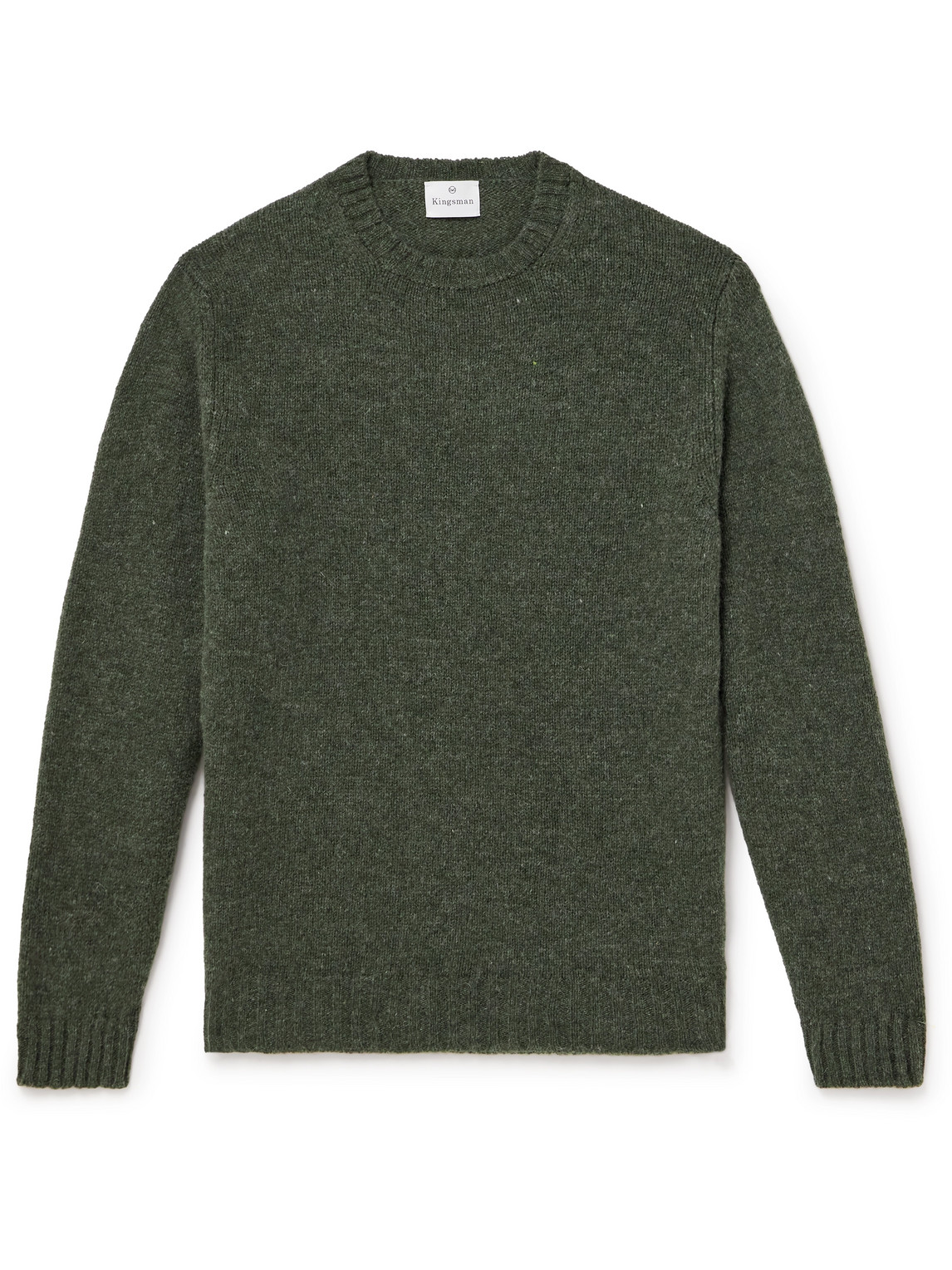 Kingsman Shetland Wool Jumper In Green