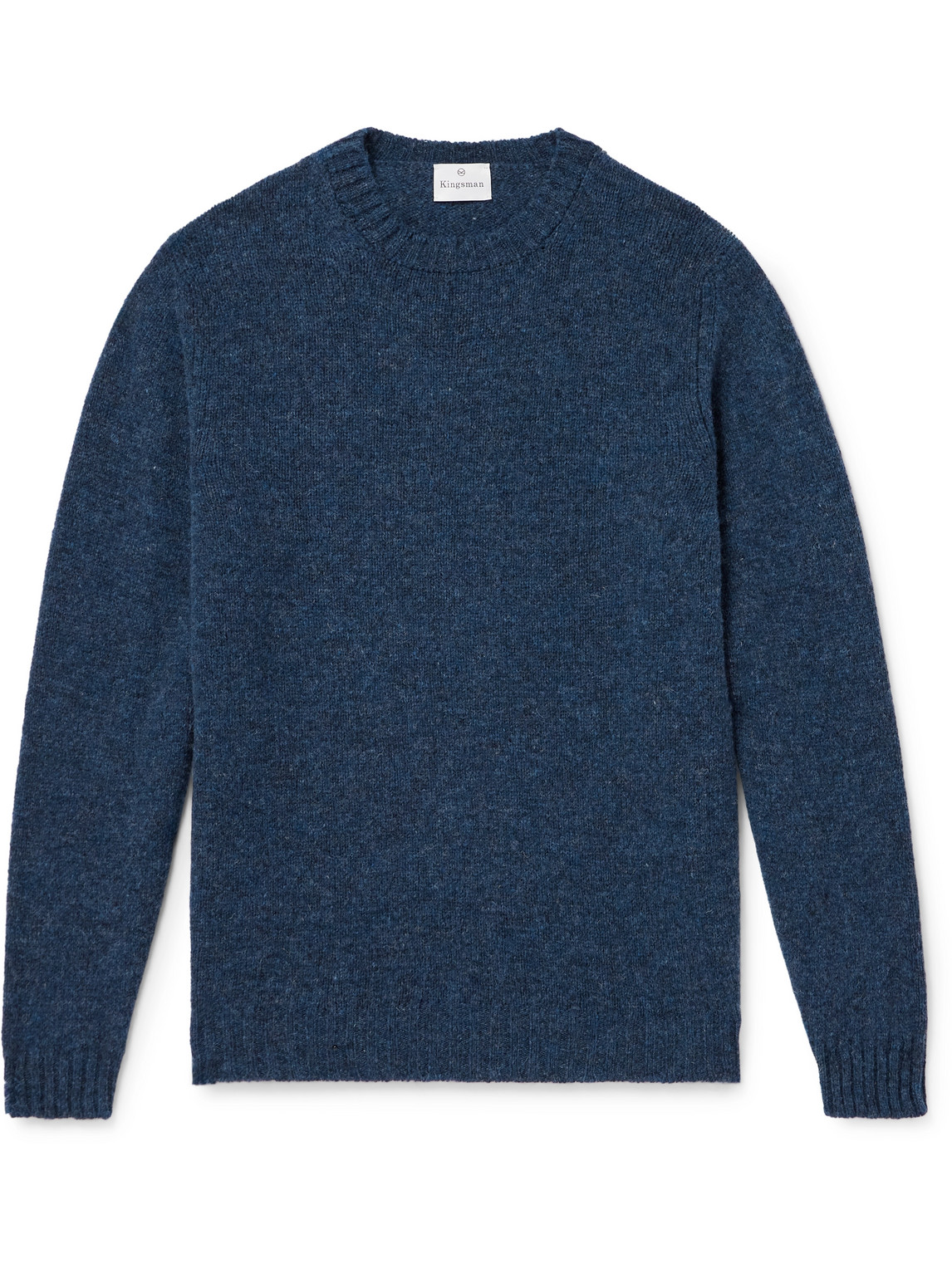 Kingsman Shetland Wool Jumper In Blue